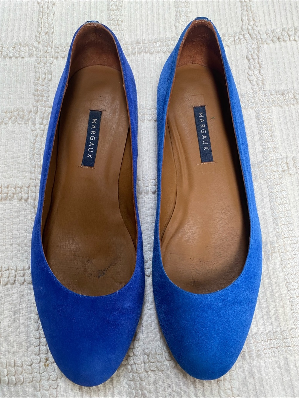 Margaux royal blue suede ballet flats size 39